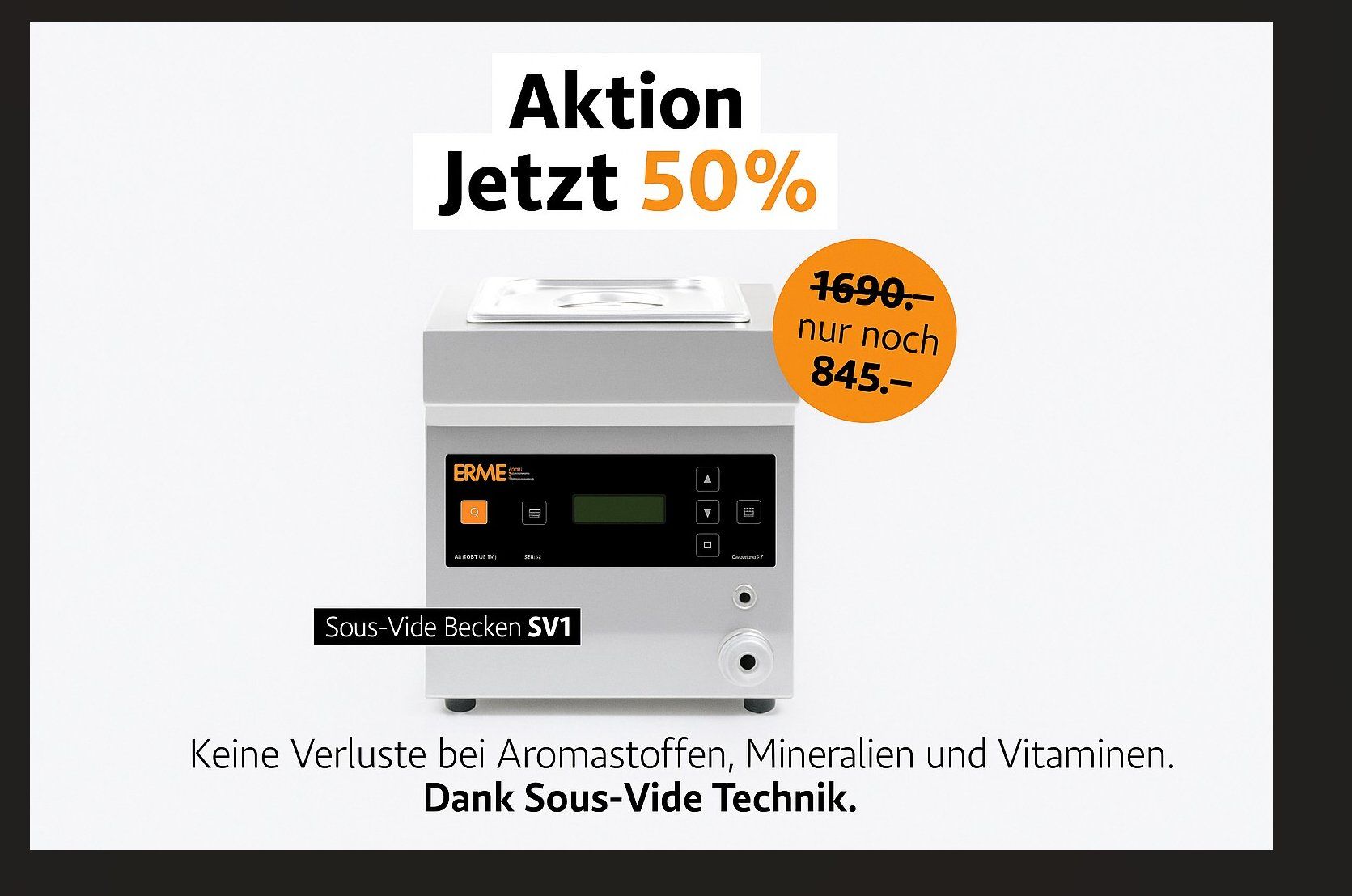 Elettrodomestici da cucina: ERME Sous Vide Becken – Nuovo e nell'imballaggio originale da Rudolfstetten venduto da ERME_AG