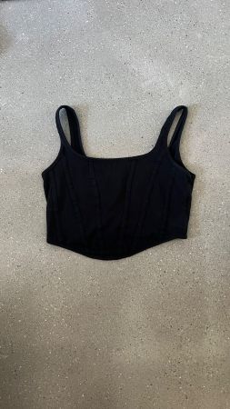 Cropped Top im Corsagen-Stil
