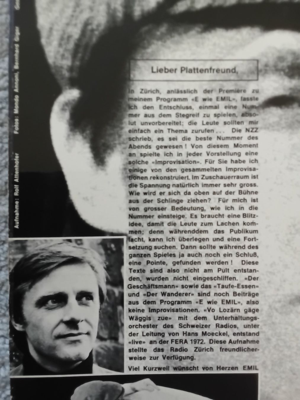 Dischi in vinile: Schallplatte EMIL improvisierte... – Usato da Münchenstein venduto da purbach1 3