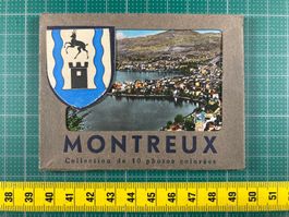 Montreux, kleine alte Souvenir Photo Mappe, Tourismus