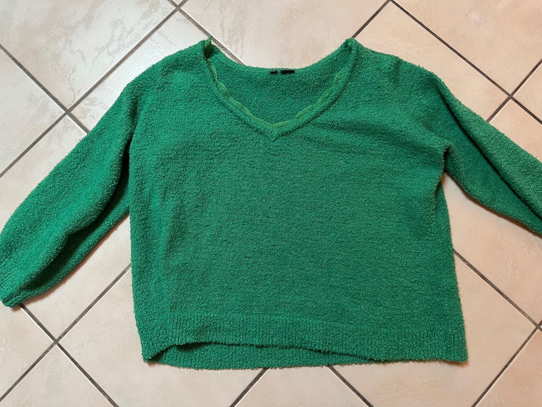 Maglioni & Felpe: Pull vert dentelle Bodyflirt 48/50 polyester recyclé tbe – Usato da Porrentruy venduto da Madamebovary