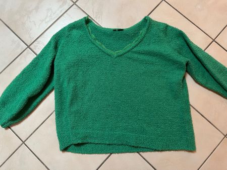 Pull vert dentelle Bodyflirt 48/50 polyester recyclé tbe