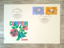 TR63 Enveloppe + Timbre Suisse 1968