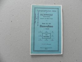 Landkarte  Carte Siegfried Basodino TI Tessin 1932