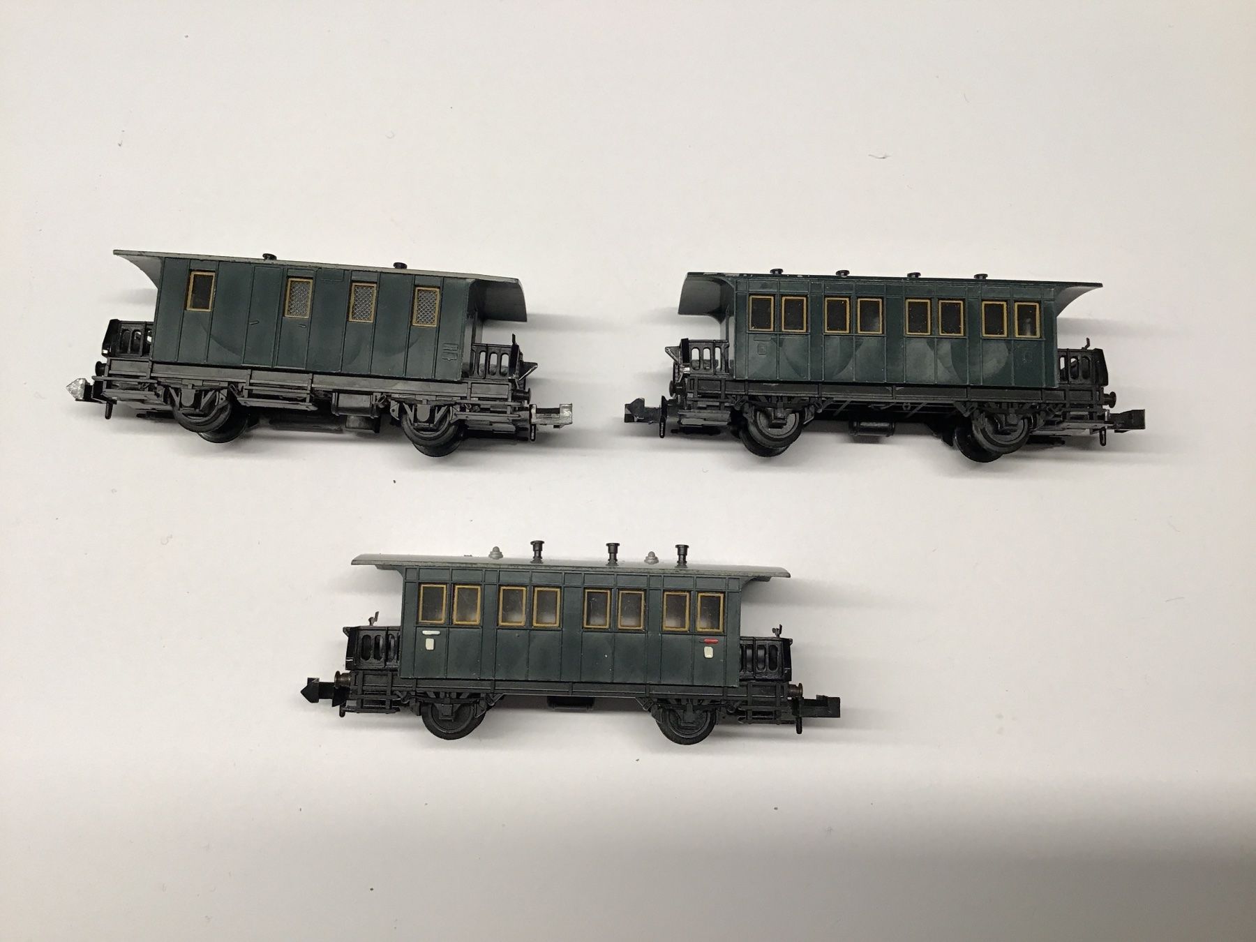 Modellini di ferrovie: N Waggons, 3 Stück, Vintage – Usato da Männedorf venduto da Modellbau-wyss
