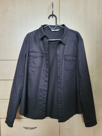 Jeansbluse schwarz M stretchig Jäggli