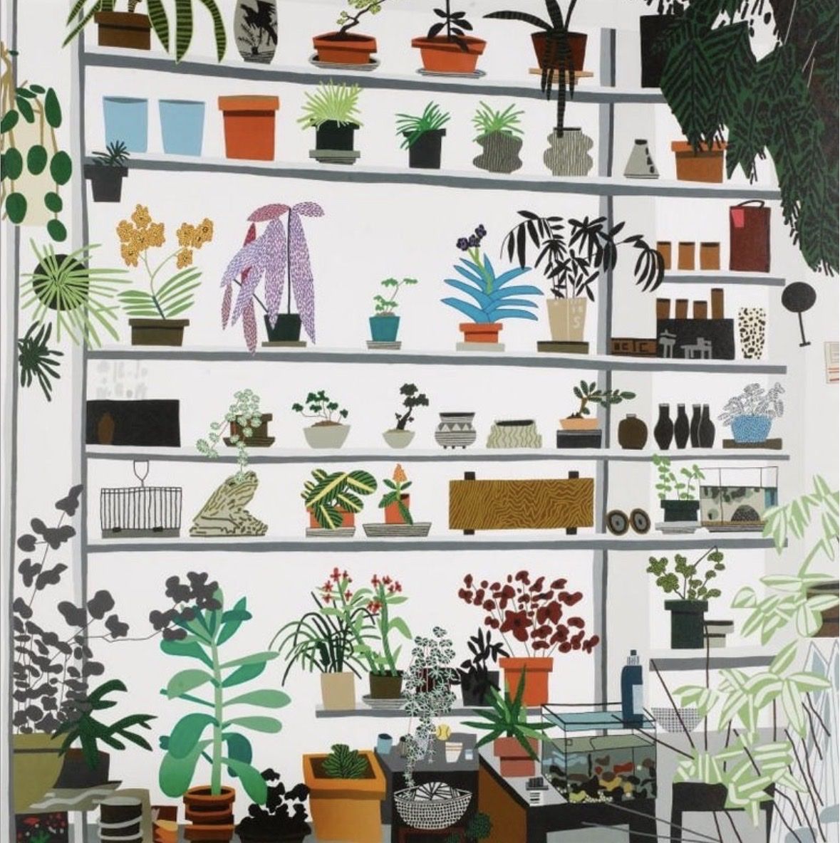 Arts picturaux & lithographies: Jonas Wood Large Shelf Still Life, 2017, Offset lithograph – Neuf avec emballage d'origine à Zürich par Peonie 1
