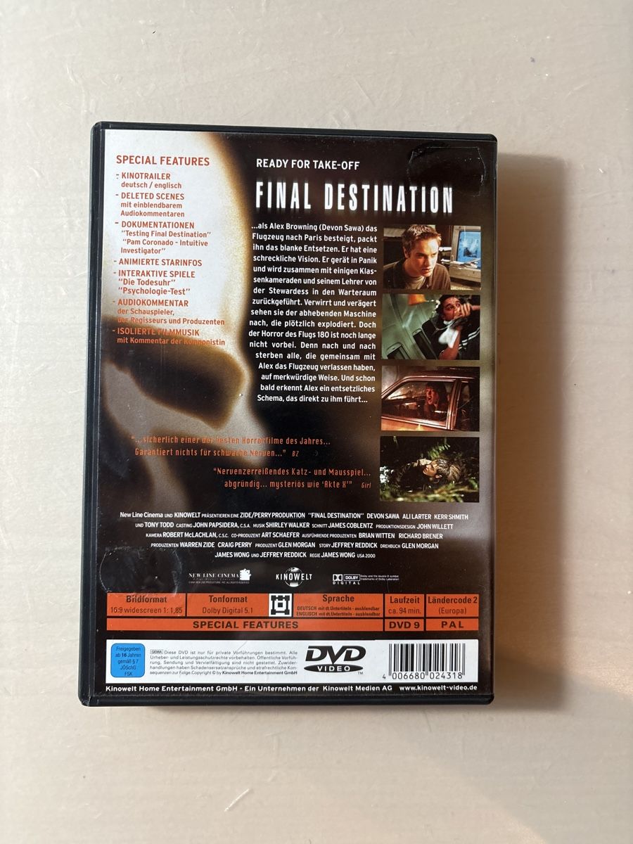 Tutti i DVDs: Final Destination – Usato da Ruswil venduto da Slivio_ 1