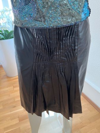 Hugo Boss Lederrock dunkelbraun in Gr.34