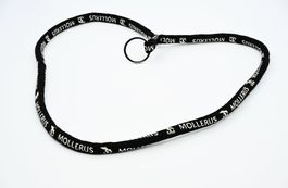 Schlüsselband Mollerus schwarz mit Metallring, NEU