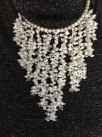 Perlen-Collier mit Glitzersteinen