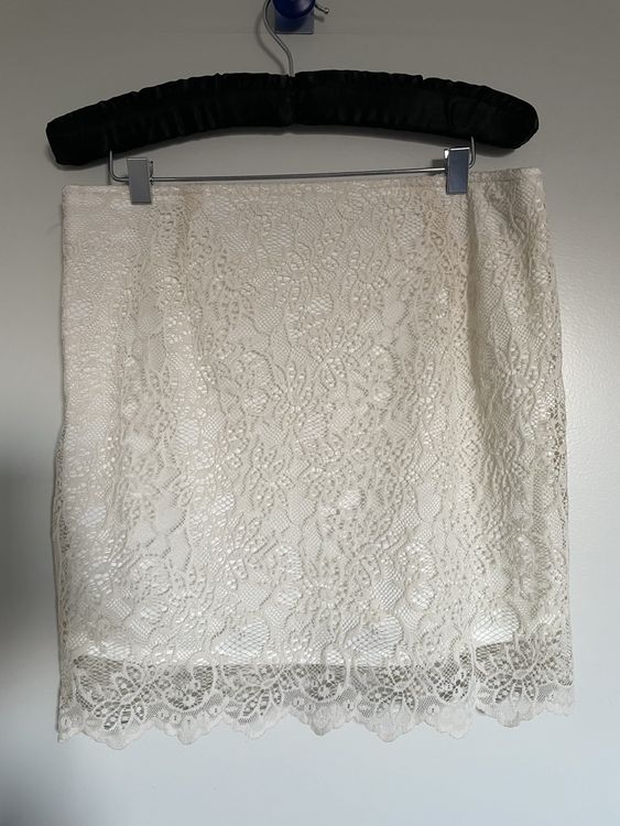 Jupe Zara Femme Taille L, Ivoire, Coupe A-Line, Zip, Courte, Occasion Parfait état