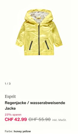 Esprit Regenjacke Grösse 92 - Neu