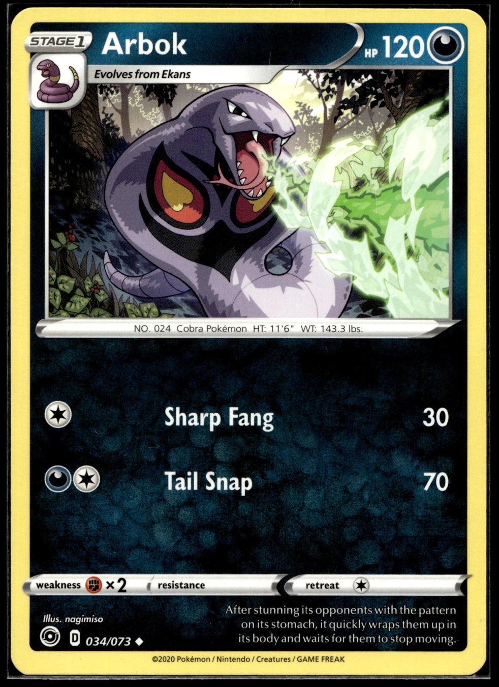 Pokémon Carte collezionabili: Arbok (CAP EN 034/073) – Usato da Affoltern am Albis venduto da Chiesa_5