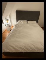Doppelbett grau nur Rahmen 1,60x2,00