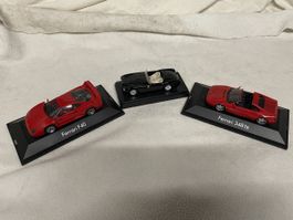 3 Ferrari F 40, 348, und schwarzer unbekannt