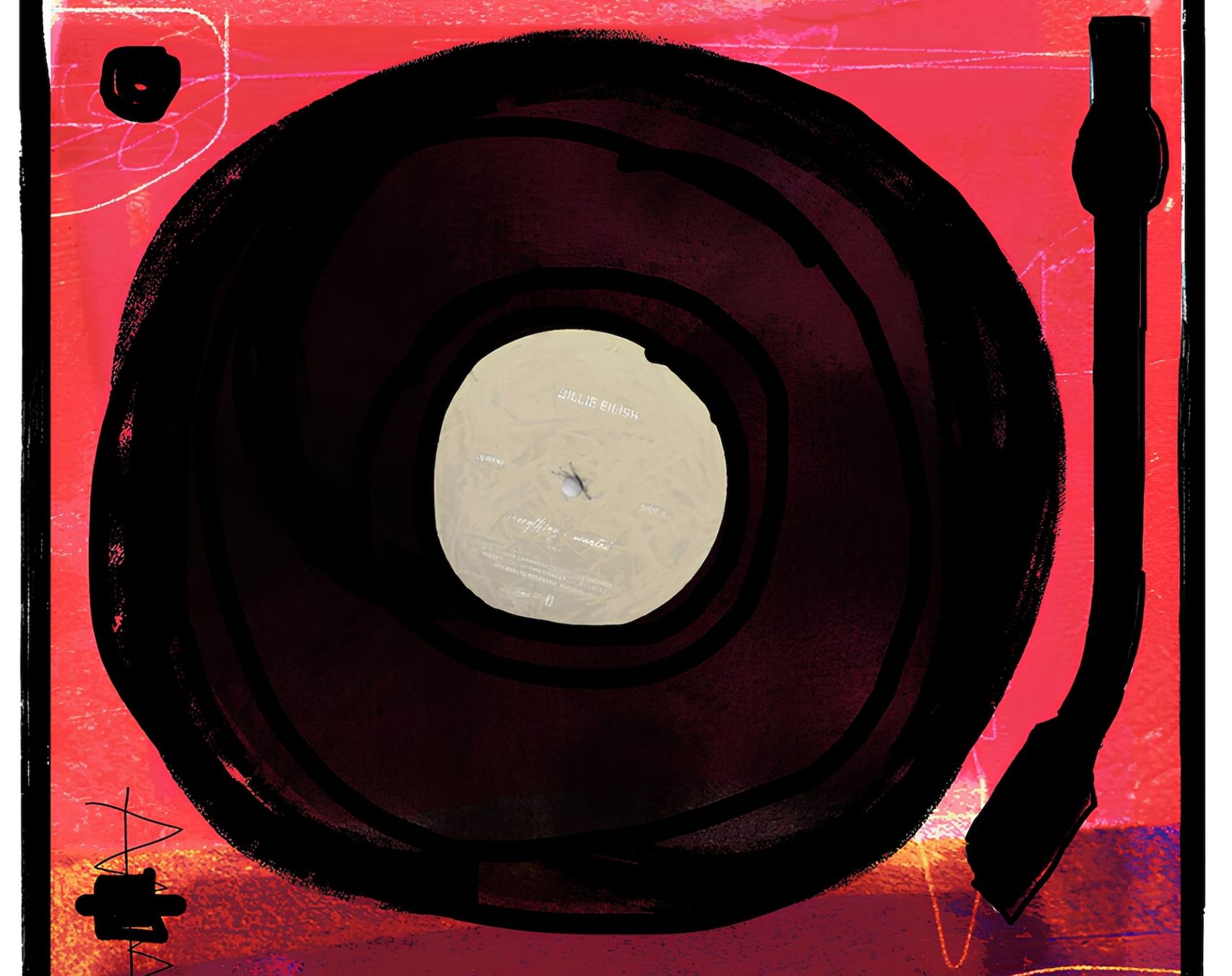 Foto & Immagini: Billie Eilish Vinyl Turntable Bild Kunst Everything I wanted – Nuovo (secondo la descrizione) da St. Niklausen LU venduto da Stefan_Bammert_Art 1