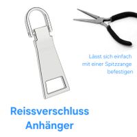 Reissverschluss Ersatz Anhänger / Zieher / Metall / silbern