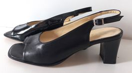Schwarze elegante Ital. Schuhe Cincia Valle Confort   Gr. 38