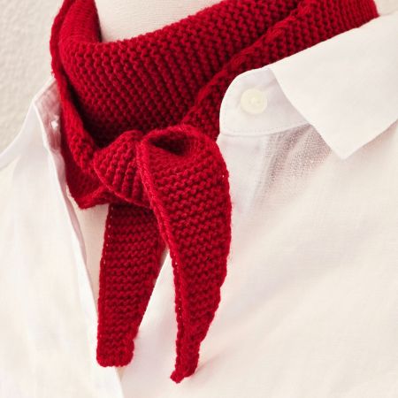 NEW Handknit Sophie Scarf, Crimson Red Handgestrickt
