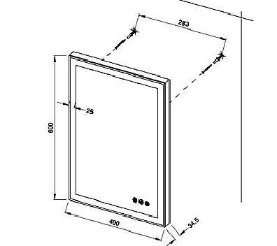 Specchi: LED Lichtspiegel 40x60x mit Multifunktions-Touchschalter – Usato da Dintikon venduto da mom_bjq6 1