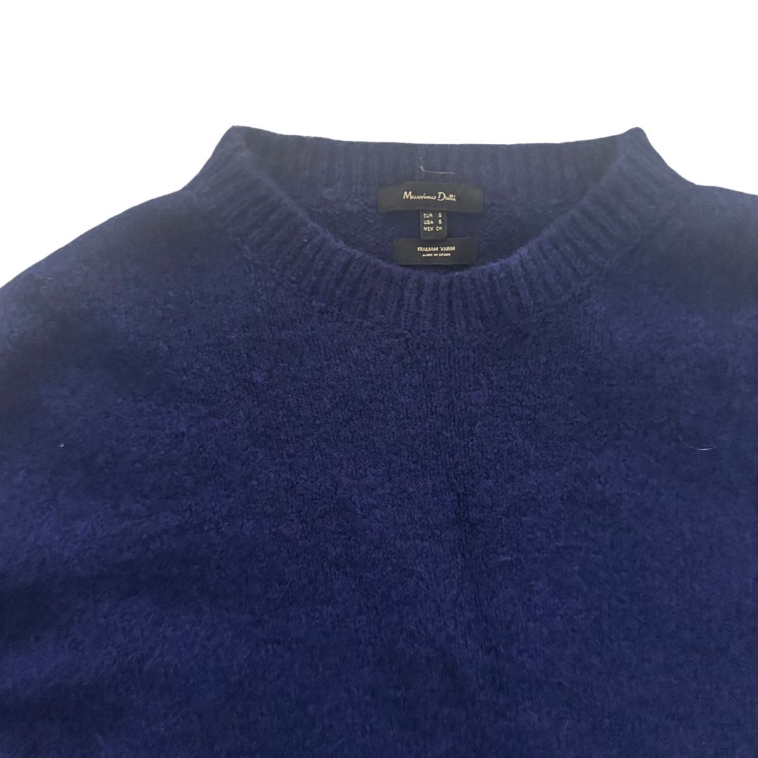 Massimo Dutti Vestiti: MASSIMO DUTTI BLUE WOOL MIDI DRESS M – Usato da Zofingen venduto da JumpInVintage 1