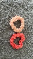 🌸 Seidig-weiche Scrunchies 2x pink Lachs rosa