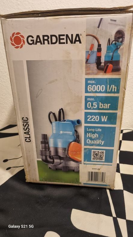 Gardena Pumpen & Teile: Schmutzwasser Garten Pumpe  GARDENA 6000 – Neu und originalverpackt aus Zürich von Big 2