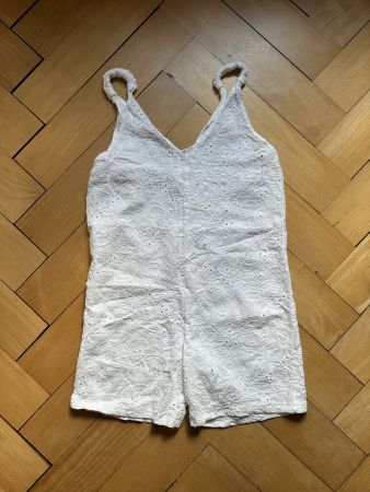 Spitzen Jumpsuit weiss - S
