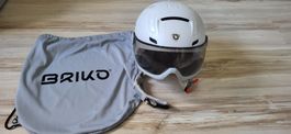 Casque de ski visière intégrée blanc Briko M-L (56-58 cm)