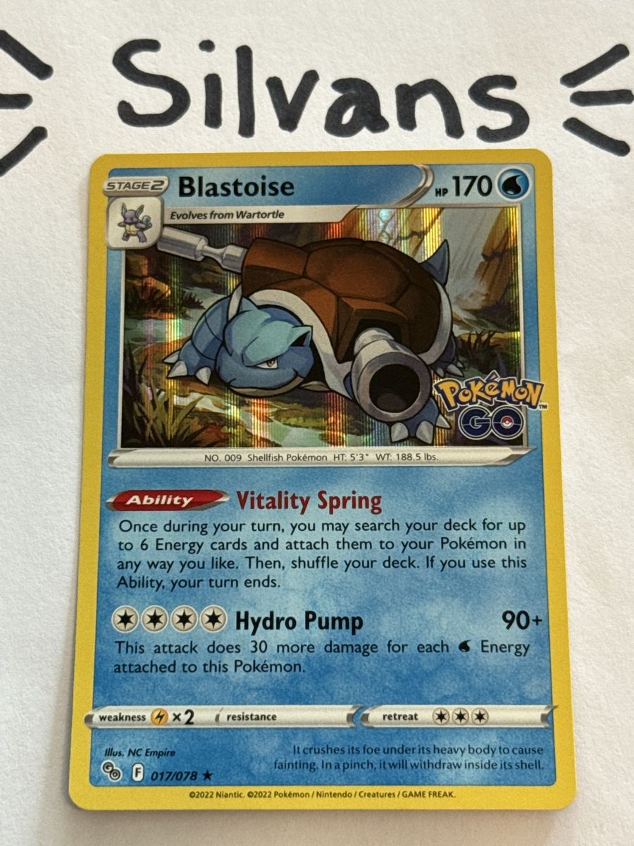 Pokémon Carte collezionabili: Blastoise Holo 017/078 Pokemon GO Englisch – Nuovo (secondo la descrizione) da Wil SG venduto da Silvans