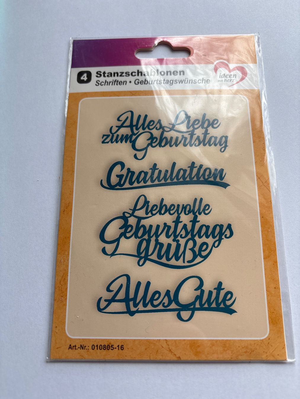 Schablonen: Stanzschablone Schriften – Neu und originalverpackt aus Amriswil von SCHLOSSGEISTLI