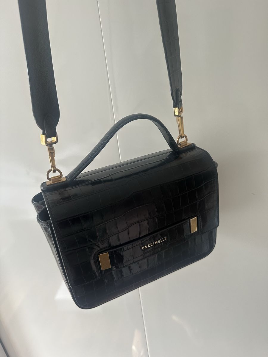 Coccinelle Borse da donna: Coccinelle black croc leather bag – Nuovo (secondo la descrizione) da Uster venduto da Monika_OB 7
