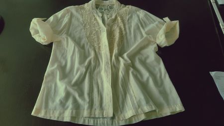 Bluse gelb Baumwolle mit Netz, M
