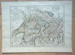 Schweiz Karte von Mentelle 1797