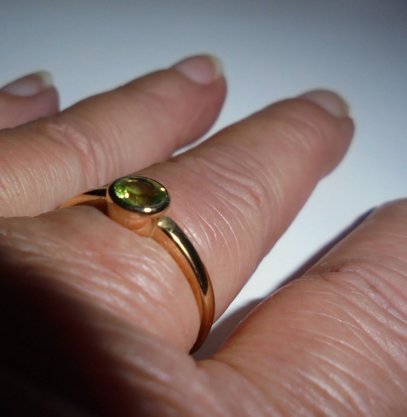 Anelli: Echtschmuck: Peridot-Silberring, vergoldet / 56 – Nuovo (secondo la descrizione) da Zuchwil venduto da maumauchi 5