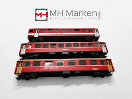 Bemo 3er Set Furka Oberalp / RhB Einheitswagen H0m mit OVP