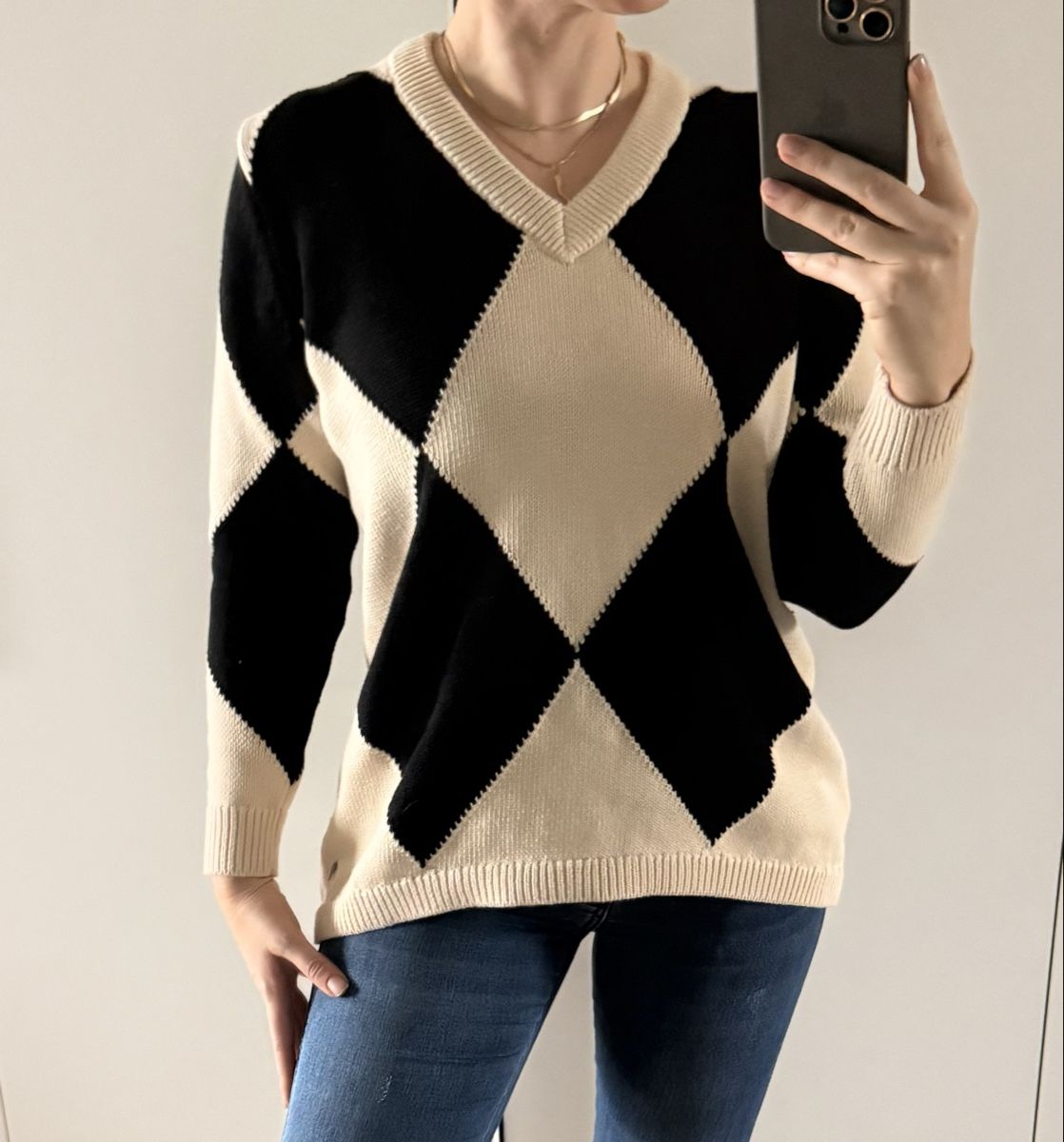 Copenhagen Pullover & Sweatshirts: Coster Copenhagen Strickpullover beige/schwarz, Gr. M Pulli – Gebraucht aus Staad SG von Chirrari 1