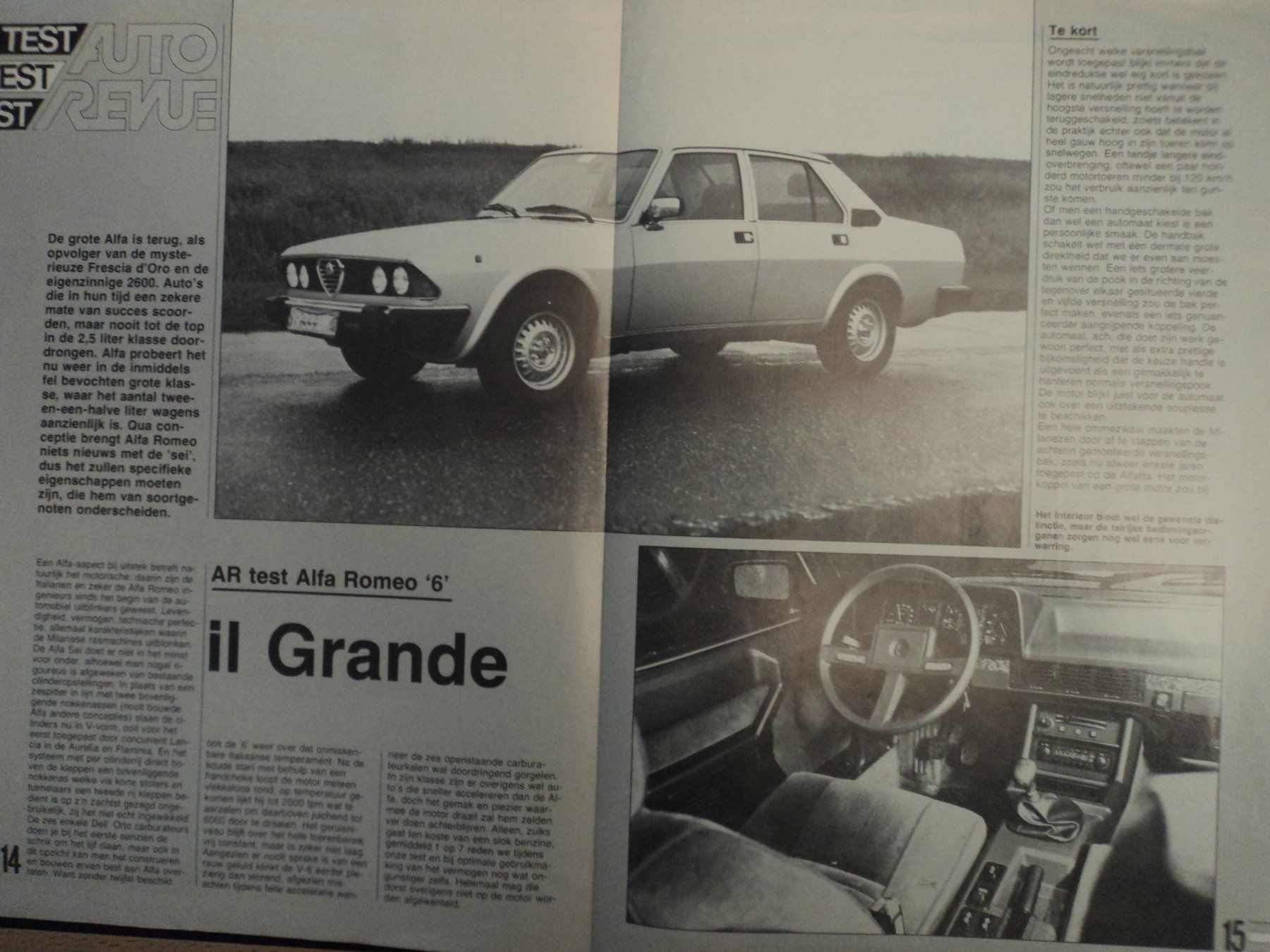 Alfa Romeo Documenti: Prospekt Test Alfa Romeo 6 1979 – Usato da Schwarzenburg venduto da modelCARama 1