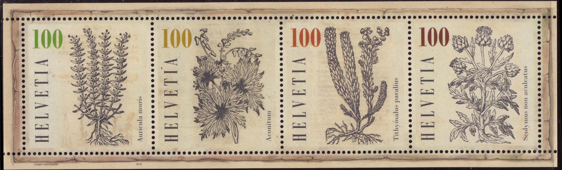 Tutti i francobolli: 2018 Sonderblock Heilpflanzen postf. VKP 4.- – Nuovo (secondo la descrizione) da Eggersriet venduto da stamp303