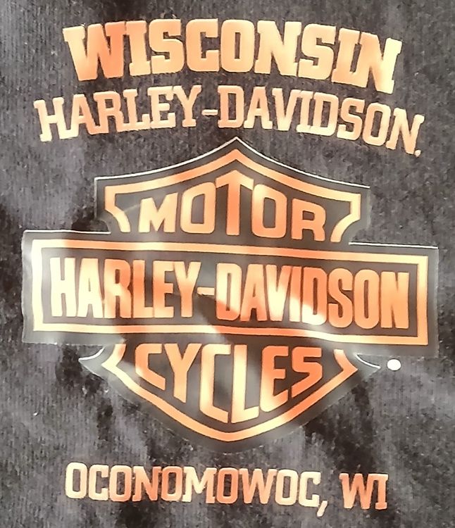 T-shirt Harley-Davidson, noir/orange, taille XL/ J112 2