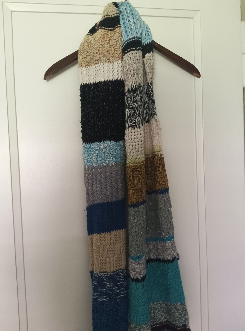 Foulards, Tücher & Schals: Warmer Toque Strickschal im Patchwork Style – Gebraucht aus Zürich von Asteraki 6