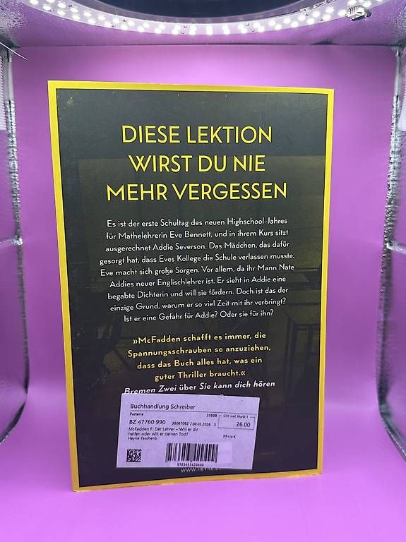 Libri: Freida McFadden - Der Lehrer – Usato da Olten venduto da Julia.Ramona 1