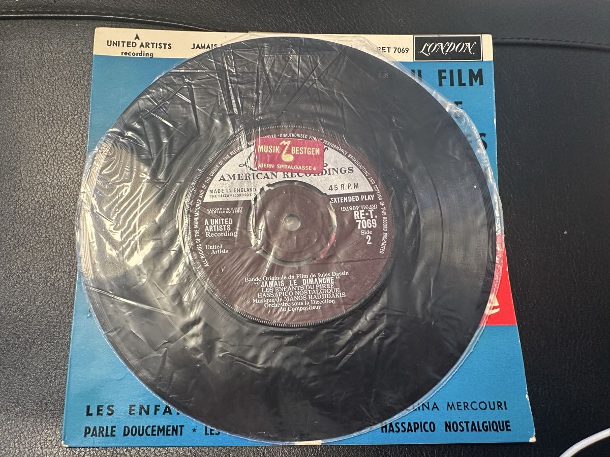 Dischi in vinile: Schallplatte Jamais Le Dimanche Jules Dassin M. Mercouri – Usato da Zollikofen venduto da Taximan89 2
