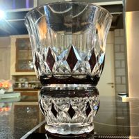 VAL ST.LAMBERT BELGIEN ART DECO BLEIKRISTALLVASE UM 1930