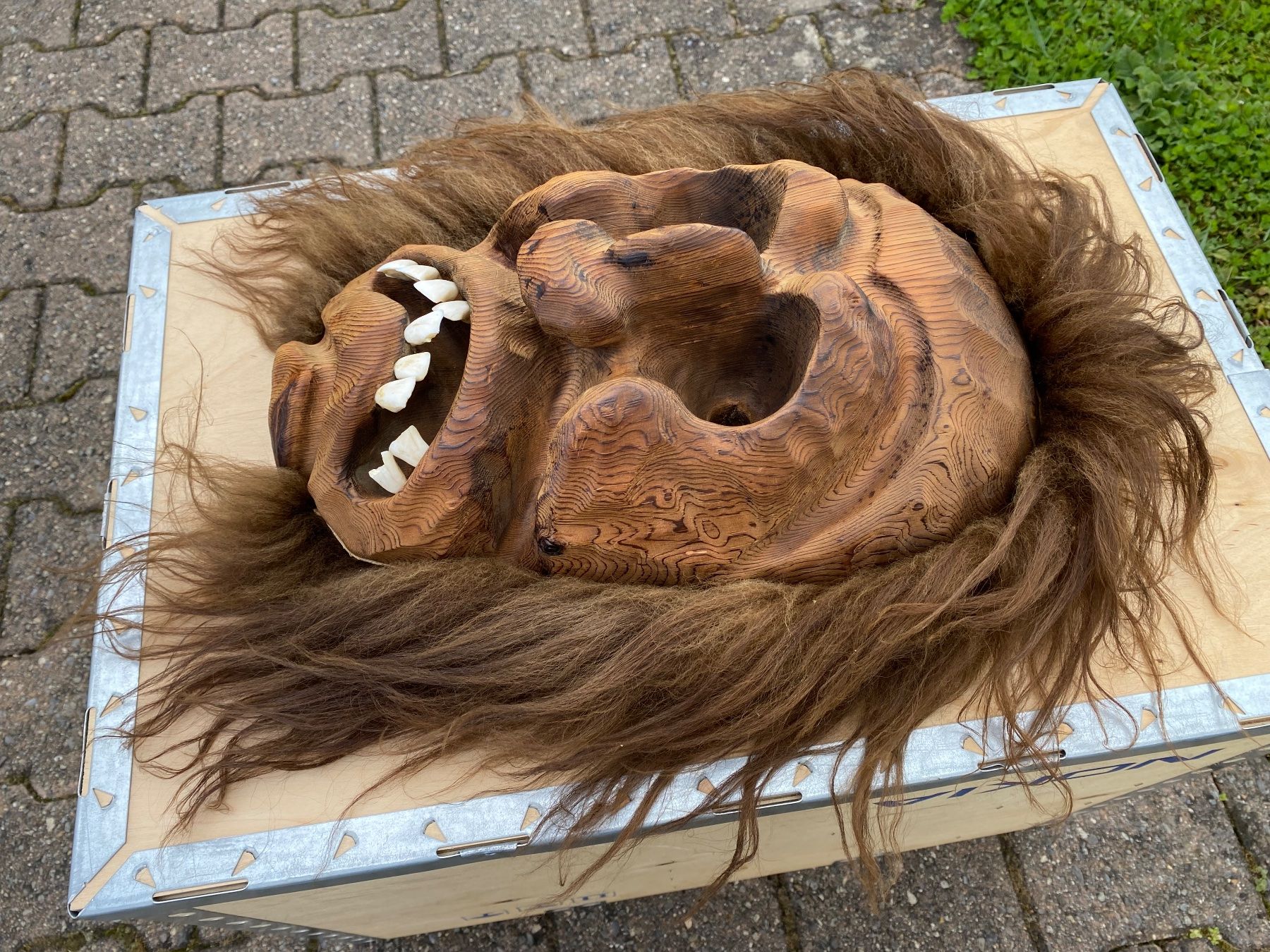 Altro in Antiquarato & Arte: sehr schöne alte grosse Walliser Holzmaske – Usato da Feldbach venduto da Olive1 6