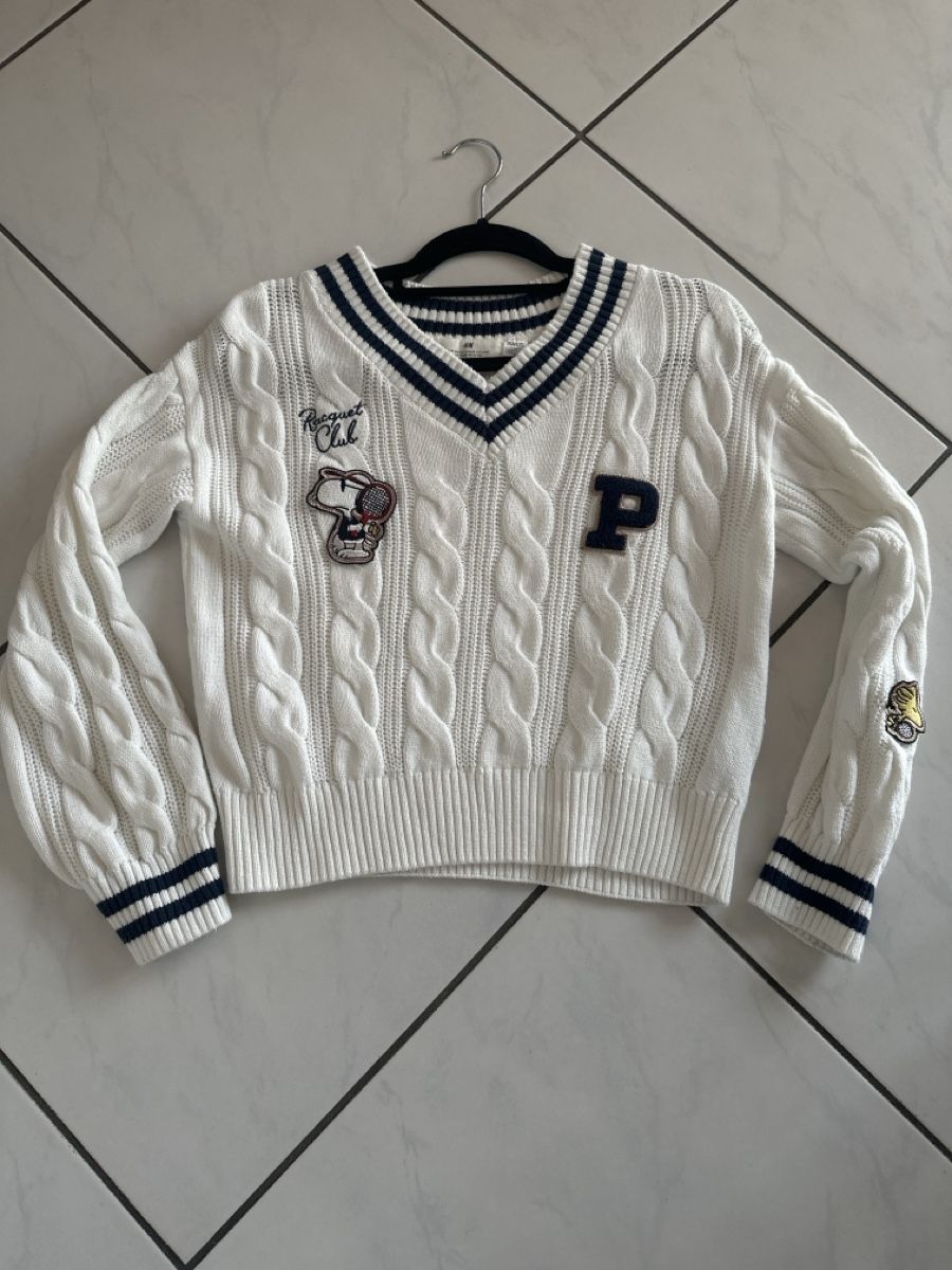 H&M Maglioni & Felpe: Strickpullover H&M Snoopy weiss Gr. 158-164 – Usato da Wileroltigen venduto da torro11