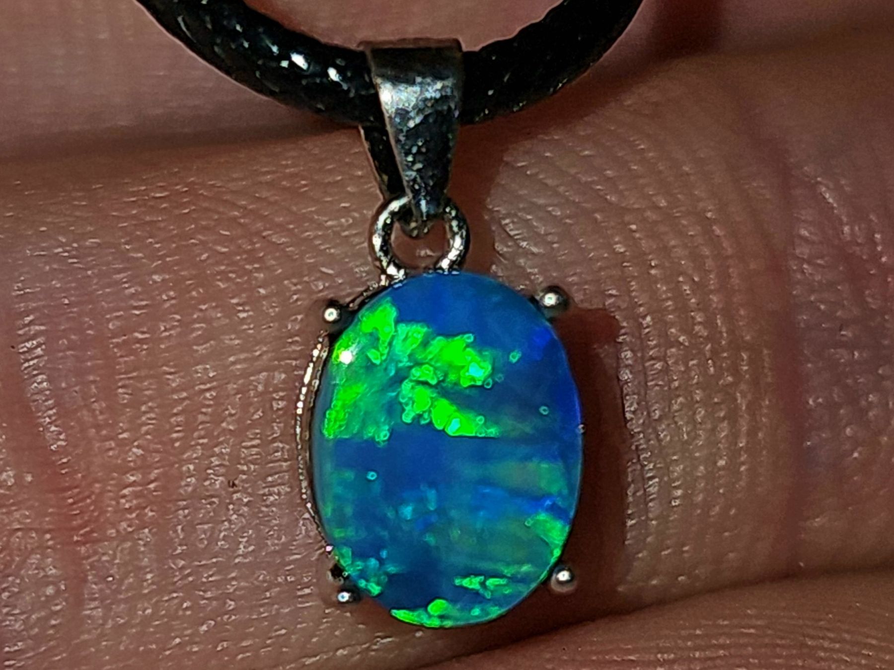Pietre preziose: Australischer Opal Silber Anhänger – Nuovo e nell'imballaggio originale da Uerkheim venduto da Winwinner 3