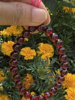 Echtes Rotes Granat Armband 8mm– Zierlicher Edelstein-Schmu