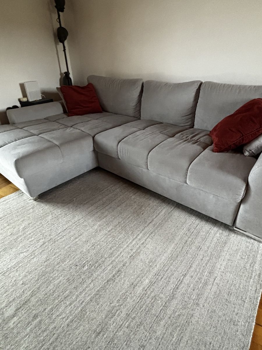 Pfister Sofas: Ecksofa grau Stoff gute Gebrauchtmöbel Grösse L – Gebraucht aus Wetzikon ZH von Mole01 1